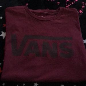 Vans t-shirt Size Medium maroon/black